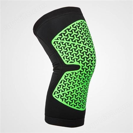 运动护膝 能量条加压彩色图案 潜水料护腿套 跑步篮球健身护膝